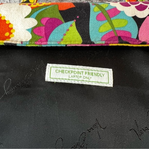 VERA BRADLEY VaVa Bloom 2012 Checkpoint Friendly Laptop Bag Pink Blue Floral Y2K - Picture 11 of 15